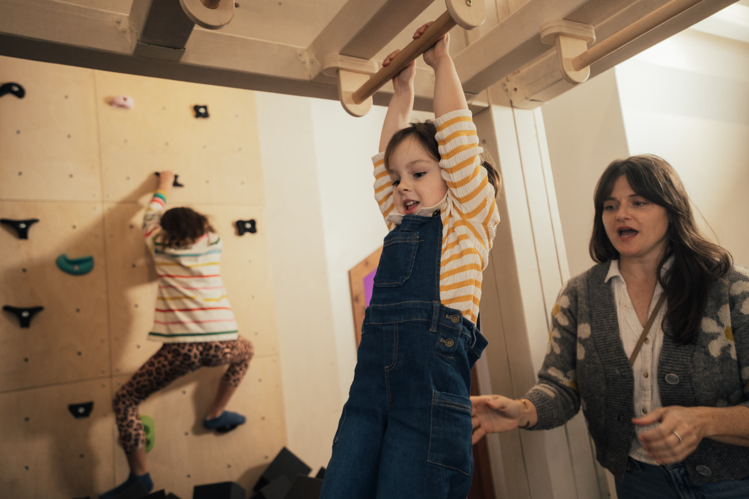 Children playing in the indoor play village at The Village Calistoga